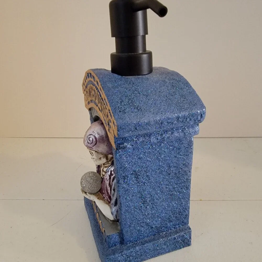Halloween Skeleton Fortune Teller Soap Dispenser Light Sound Spooky Decor Gothic